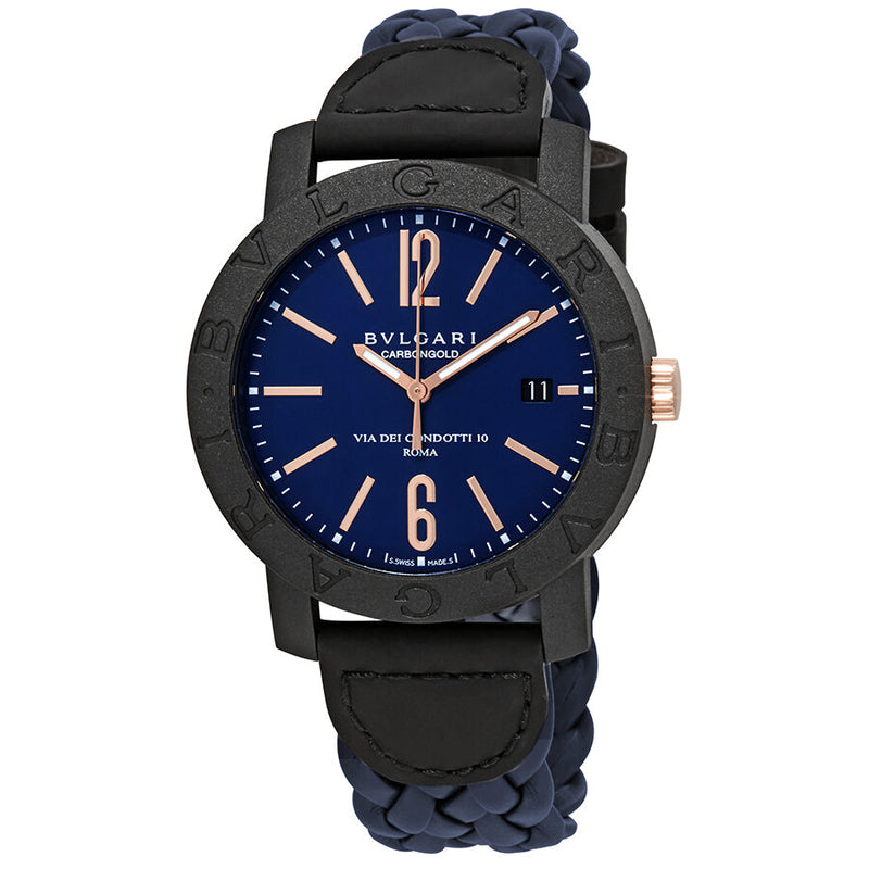 Bvlgari Blue Dial Automatic Men's Watch #102634 - Watches of America