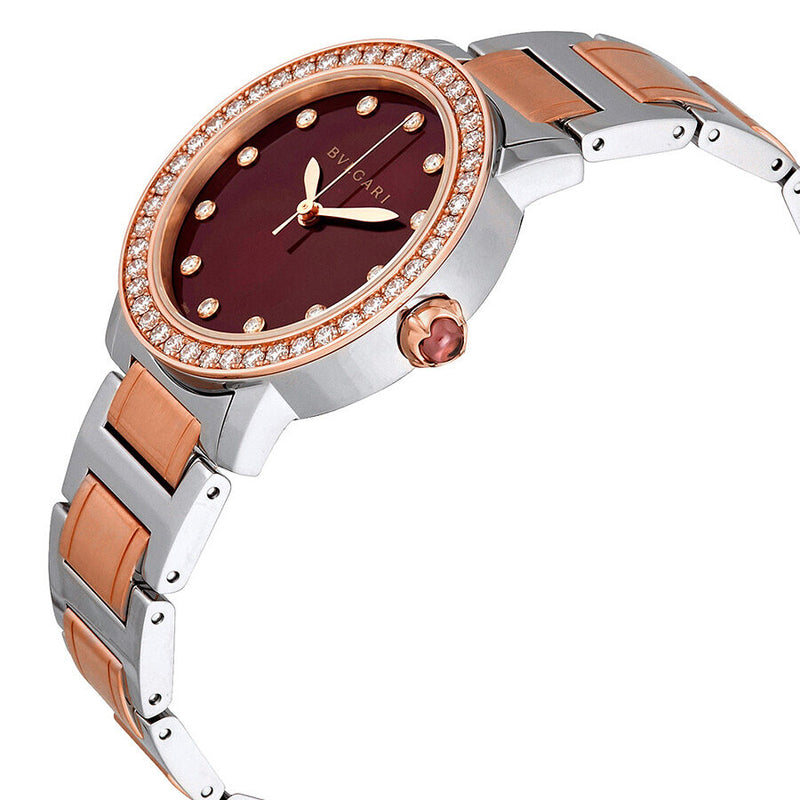 Bvlgari Bvlgari Brown Dial Diamond Automatic Ladies Watch #102478 - Watches of America #2