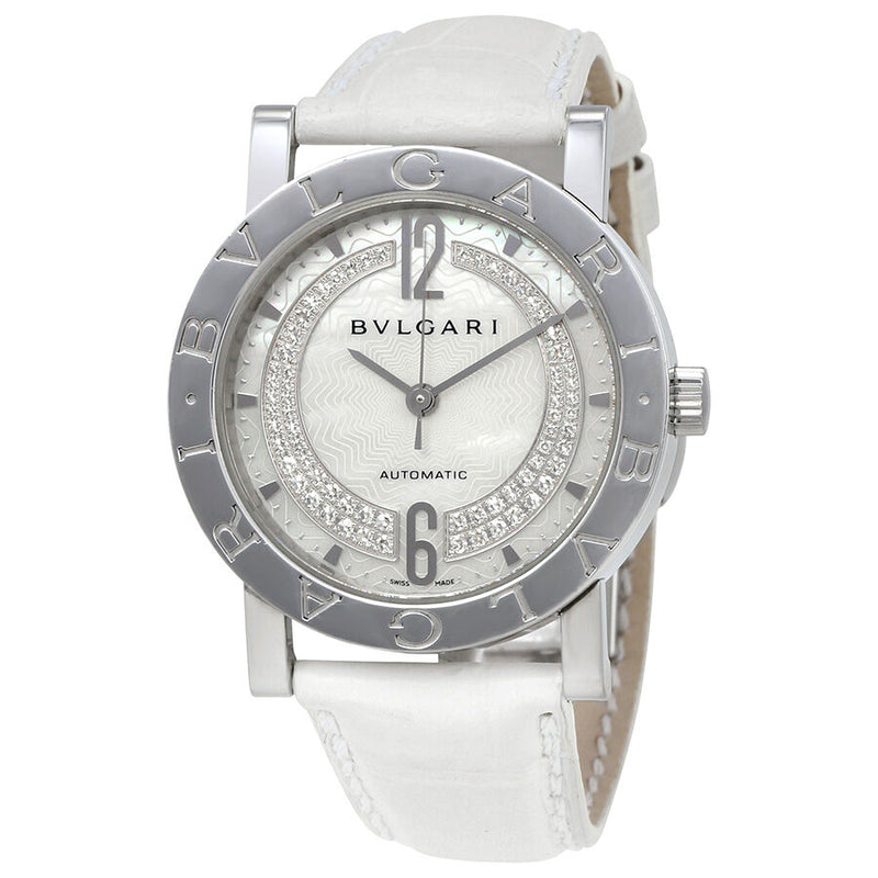 Bvlgari Bvlgari Mother of Pearl Diamond Dial Automatic Ladies Watch 101721#BB33WSL/DN - Watches of America