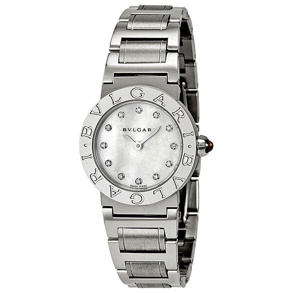 Bvlgari Bvlgari Mother of Pearl Diamond Dial Stainless Steel Ladies Watch #101886 - Watches of America