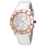 Bvlgari BVLGARI Automatic White Mother of Pearl Diamond Dial Ladies Watch #102027 - Watches of America