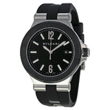 Bvlgari Diagono Automatic Black Dial Black Rubber Men's Watch #DG42BSCVD - Watches of America
