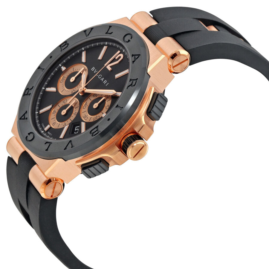 Bvlgari Diagono 18kt Pink Gold Automatic Chronograph Men's Watch 101987 –  Watches of America