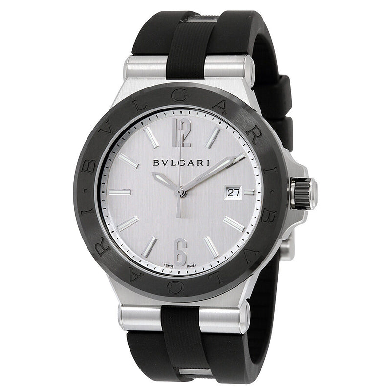 Bvlgari Diagono Silvered Dial Automatic Men's Watch #102252 - Watches of America