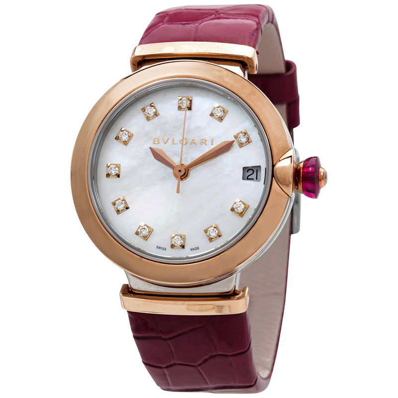 Bvlgari LVCEA Automatic Diamond Ladies Watch #102639 - Watches of America