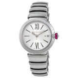 Bvlgari LVCEA Silver Opaline Dial Stainless Steel Ladies Watch #102219 - Watches of America