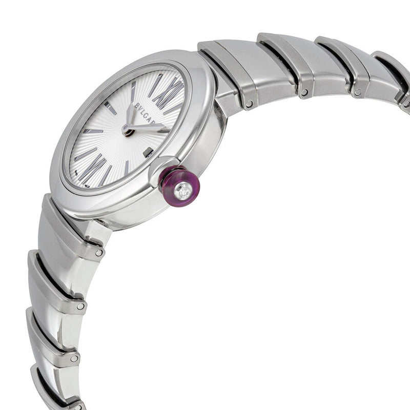 Bvlgari LVCEA Silver Opaline Diamond Dial Ladies Watch #102195 - Watches of America #2