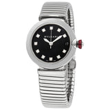 Bvlgari LVCEA Tubogas Black Lacquered Diamond Dial Automatic Ladies Watch #102953 - Watches of America
