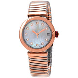 Bvlgari LVCEA Tubogas Mother of Pearl Diamond Dial Ladies Watch #102954 - Watches of America