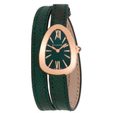 Bvlgari Serpenti Green Dial Double-Twirl Leather Ladies Watch #102726 - Watches of America
