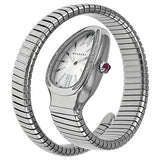 Bvlgari Serpenti Silver Dial Stainless Steel Diamond Ladies Watch #SP35C6SDS-1T-L - Watches of America #2