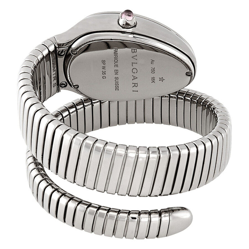 Bvlgari Serpenti Tubogas 18k White Gold Diamond Pave Dial Quartz Ladies Watch #102005 - Watches of America #3