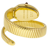 Bvlgari Serpenti Tubogas Silver Opaline Dial 18kt Yellow Gold Quartz Ladies Watch #101924 - Watches of America #3
