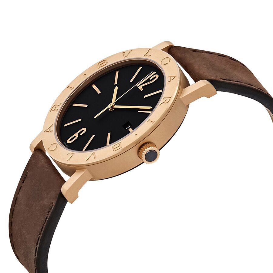 Bvlgari Solotempo Automatic Black Dial Men's Bronze Watch 102977 – Watches  of America