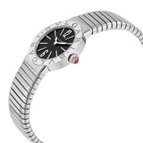 Bvlgari Tubogas Black Dial Stainless Steel Ladies Watch #102224 - Watches of America #2