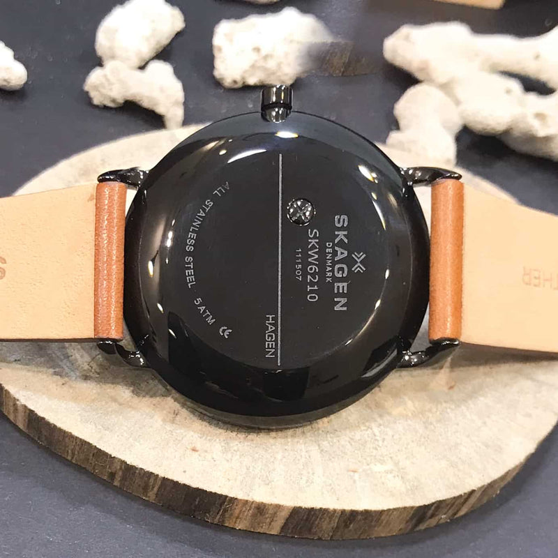 Skagen Hagen Brown Leather Strap Watch SKW6210 - Watches of America #2