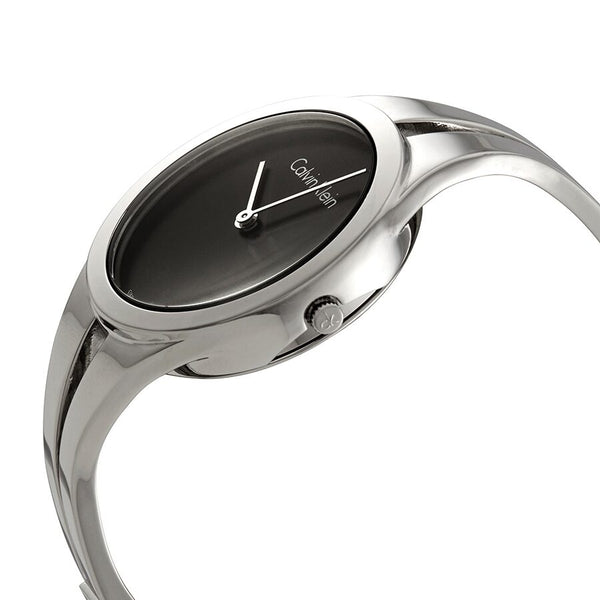 Calvin Klein Addict Black Dial Small Bangle Ladies Watch #K7W2S111 - Watches of America #2