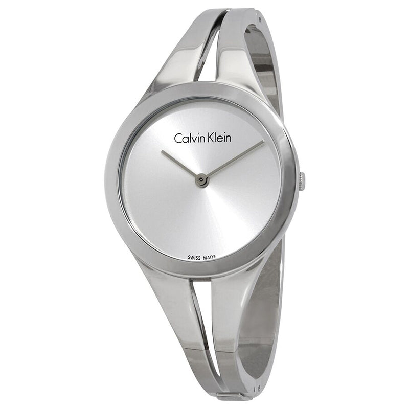 Calvin Klein Addict Silver Dial Ladies Medium Watch #K7W2M116 - Watches of America