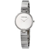 Calvin Klein Authentic Quartz Silver Dial Ladies Watch #K8G23146 - Watches of America