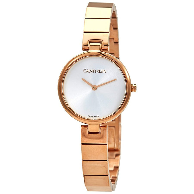 Calvin Klein Authentic Quartz Silver Dial Ladies Watch #K8G23646 - Watches of America