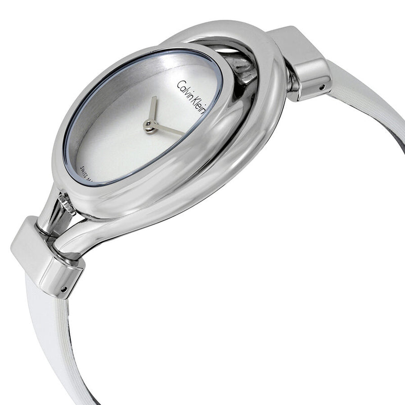 Calvin Klein Belt White Dial Ladies Watch #K5H231K6 - Watches of America #2