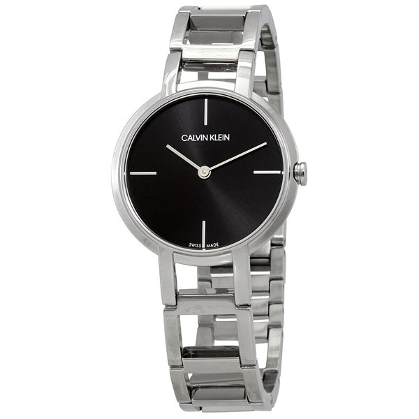 Calvin Klein Cheers Quartz Black Dial Ladies Watch #K8N23141 - Watches of America