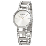 Calvin Klein Cheers Quartz Silver Dial Ladies Watch #K8NY3TK6 - Watches of America