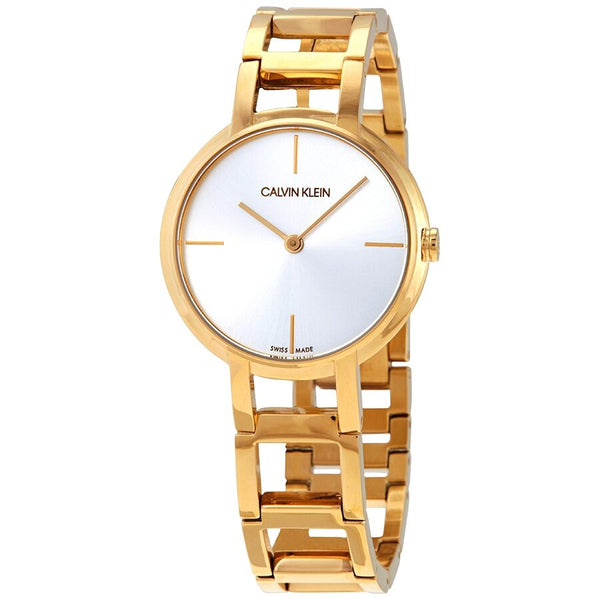 Calvin Klein Cheers Silver Dial Ladies Watch #K8N23546 - Watches of America