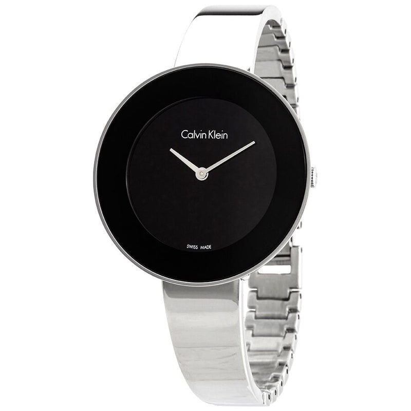 Calvin Klein Chic Quartz Black Dial Ladies Watch #K7N23C41 - Watches of America
