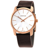 Calvin Klein City Extension Quartz Silver Dial Unisex Watch #K2G226G6 - Watches of America
