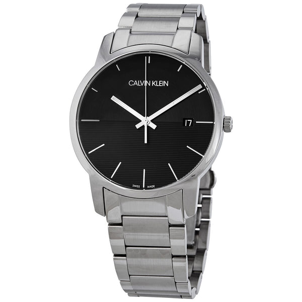 Calvin Klein City Quartz Black Dial Men's Watch #K2G2G14C - Watches of America