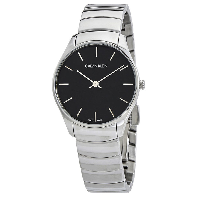 Calvin Klein Classic Quartz Black Dial Ladies Watch #K4D2214V - Watches of America