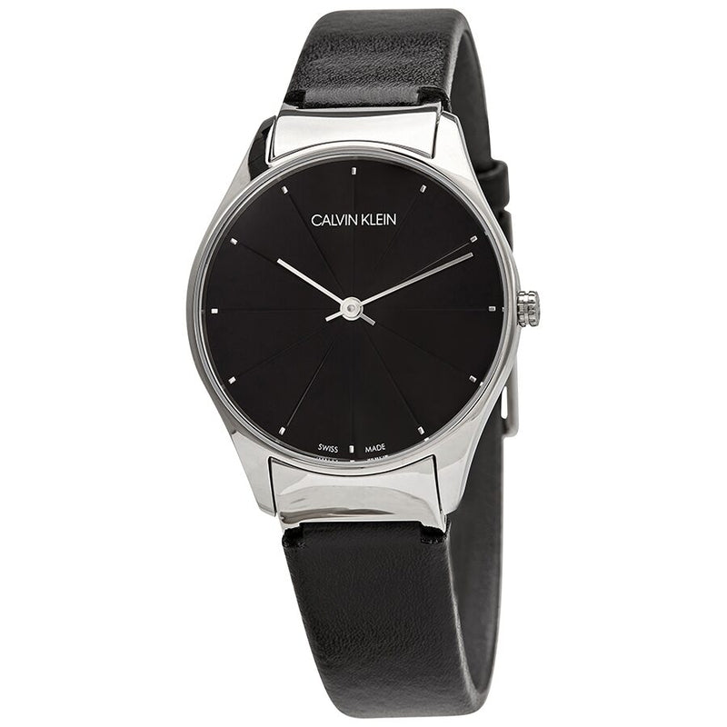 Calvin Klein Classic Quartz Black Dial Ladies Watch #K4D221CY - Watches of America