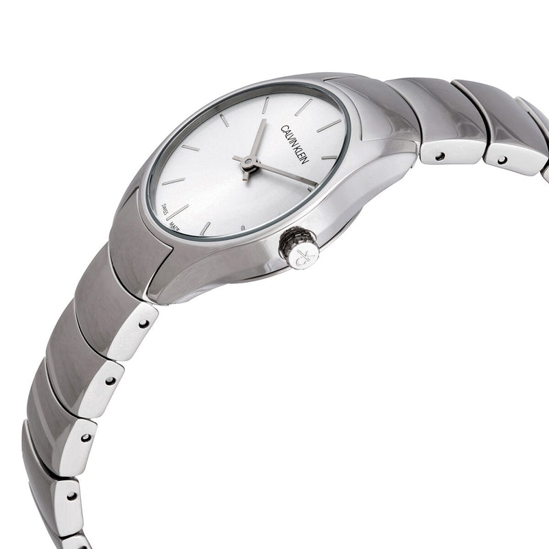 Calvin Klein K4D23146 Reloj clásico de cuarzo con esfera plateada