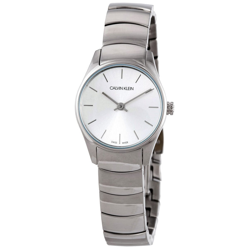 Calvin Klein Classic Quartz Silver Dial Ladies Watch #K4D23146 - Watches of America