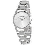 Calvin Klein Dainty Quartz Silver Dial Ladies Watch #K7L23146 - Watches of America