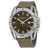 Calvin Klein Earth Green Dial Men's Nylon Watch #K5Y31XWL - Watches of America
