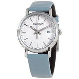 Calvin Klein Established Quartz Silver Dial Ladies Watch #K9H231V6 - Watches of America