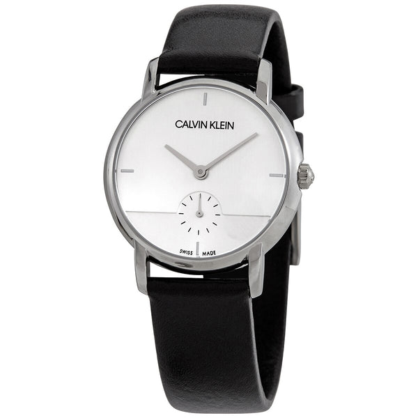 Calvin Klein Established Quartz Silver Dial Ladies Watch #K9H2Y1C6 - Watches of America