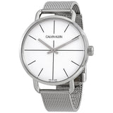Calvin Klein Even Quartz Silver Dial Ladies Watch #K7B21126 - Watches of America