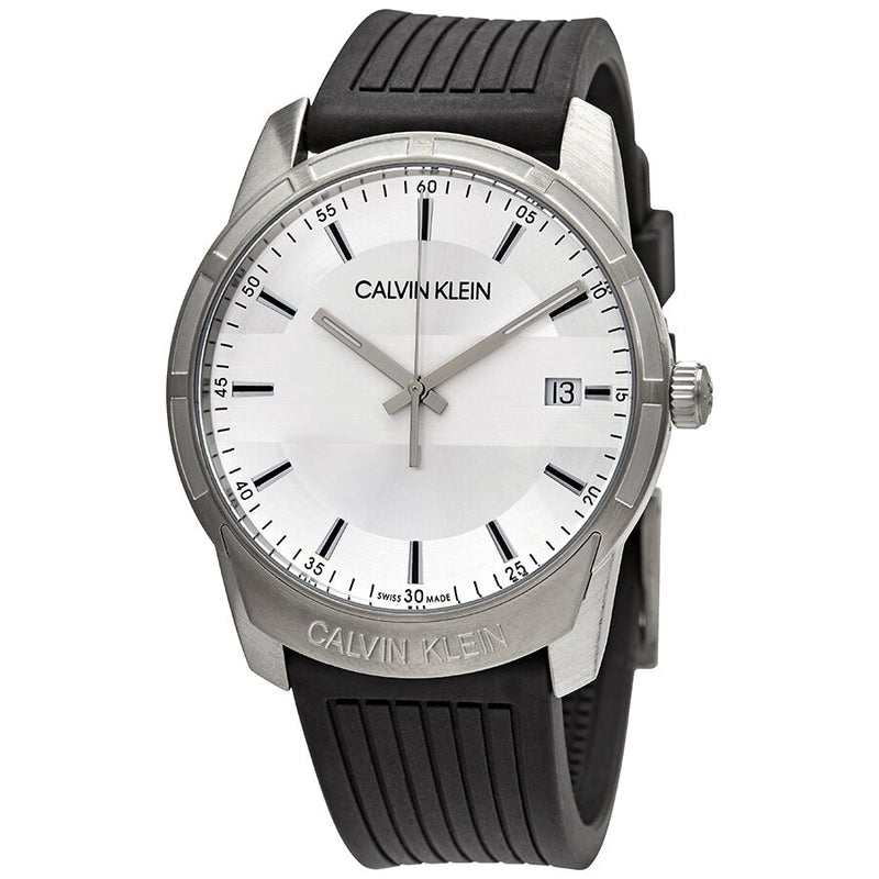 Calvin Klein Evidence Quartz Silver Dial Men's Watch #K8R111D6 - Watches of America