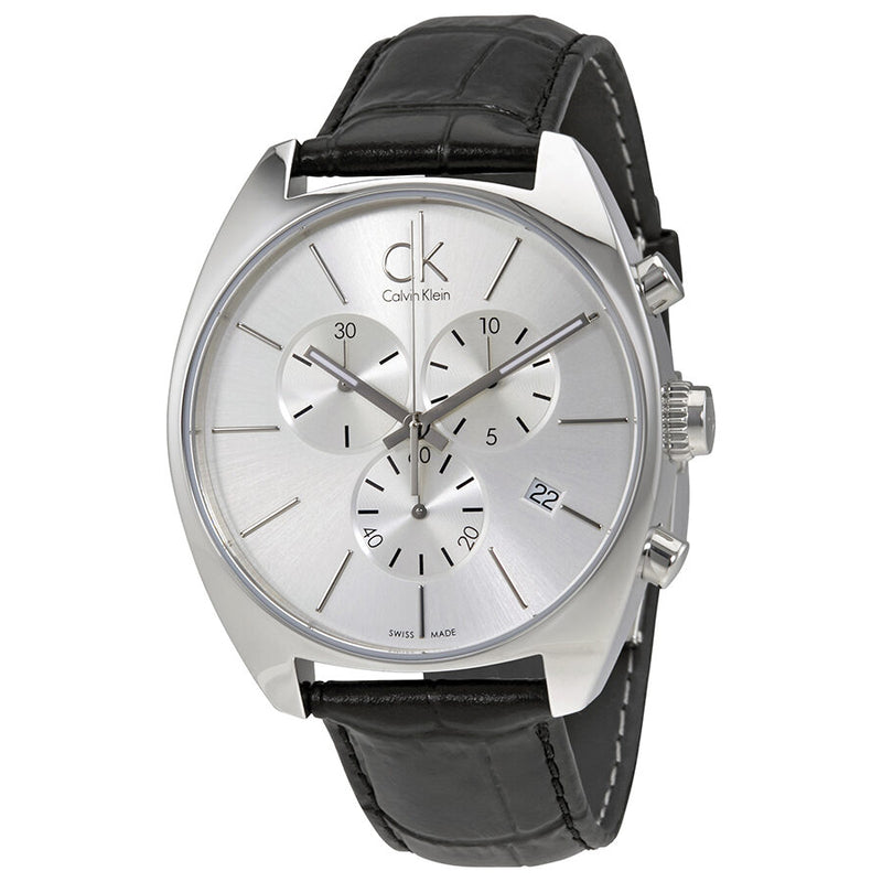 Calvin Klein Exchange Chronograph Silver Dial Men's Watch #K2F27120 - Watches of America