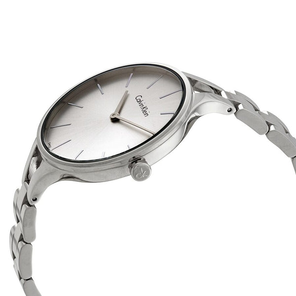Calvin Klein Graphic Silver Dial Bangle Ladies Watch #K7E23146 - Watches of America #2