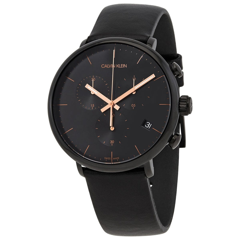Calvin Klein Highno Chronograph Quartz Black Dial Men's Watch #K8M274CB - Watches of America