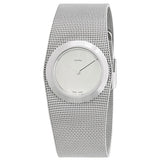 Calvin Klein Impulsive Silver Dial Steel Mesh Ladies Watch #K3T23128 - Watches of America