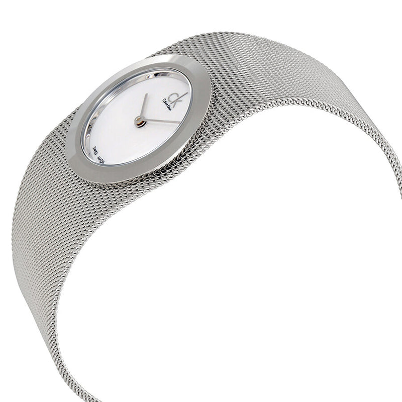 Calvin Klein Impulsive White Dial Steel Mesh Ladies Watch #K3T23126 - Watches of America #2