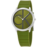Calvin Klein Minimal Green Dial Men's Watch #K3M211WL - Watches of America