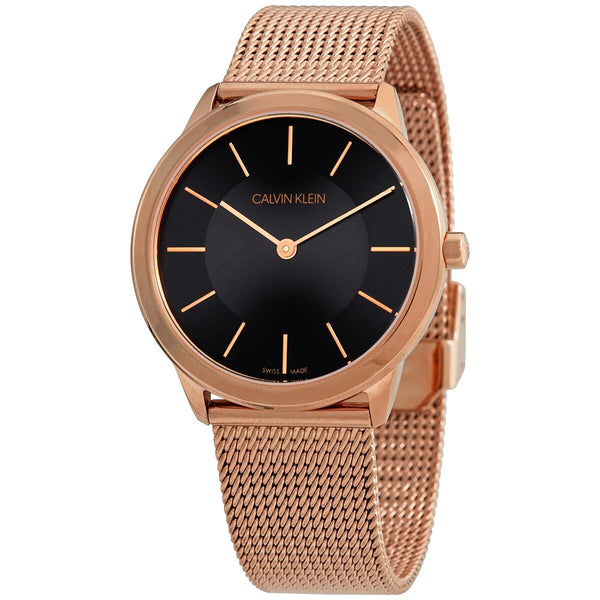Calvin Klein Minimal Quartz Black Dial Ladies Watch #K3M2262Y - Watches of America