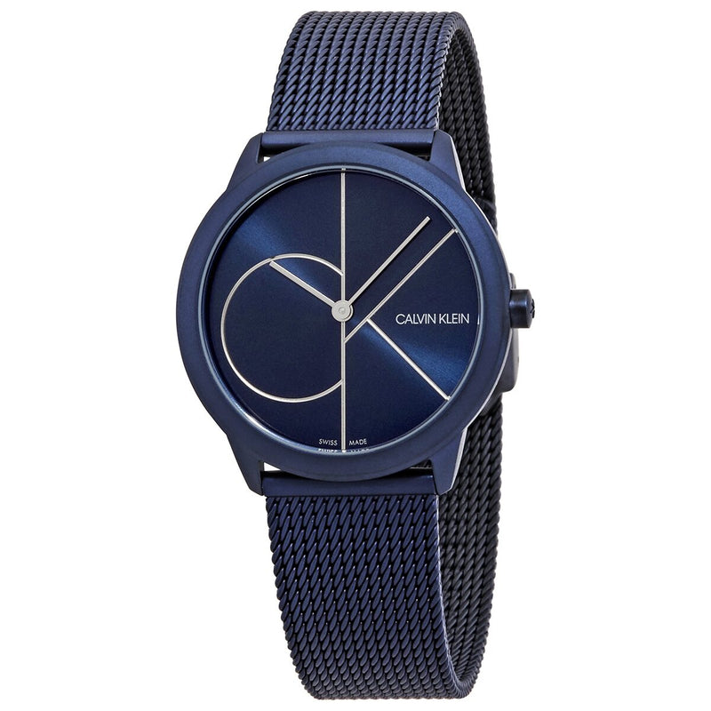Calvin Klein Minimal Quartz Blue Dial Ladies Watch #K3M52T5N - Watches of America