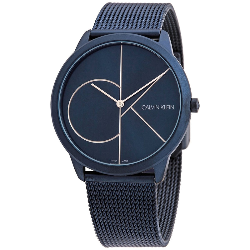 Calvin Klein Minimal Quartz Blue Dial Men's Watch #K3M51T5N - Watches of America